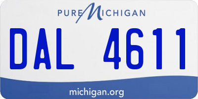 MI license plate DAL4611