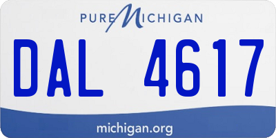 MI license plate DAL4617