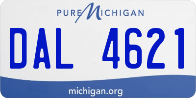 MI license plate DAL4621