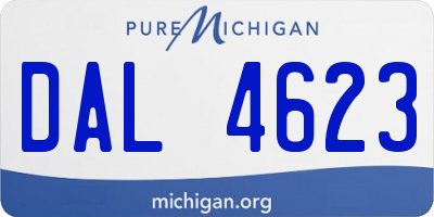 MI license plate DAL4623