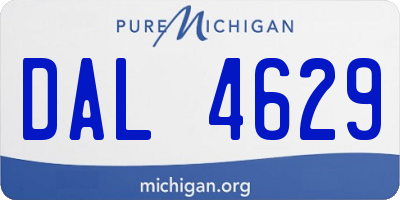 MI license plate DAL4629