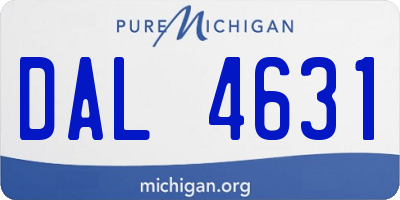 MI license plate DAL4631