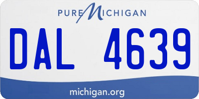 MI license plate DAL4639