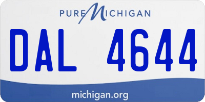 MI license plate DAL4644