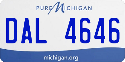 MI license plate DAL4646