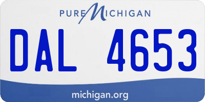 MI license plate DAL4653