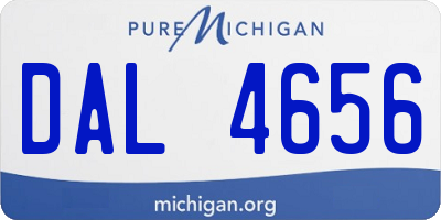 MI license plate DAL4656