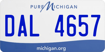 MI license plate DAL4657