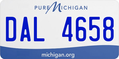 MI license plate DAL4658