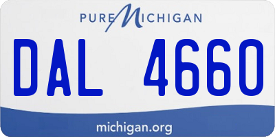 MI license plate DAL4660