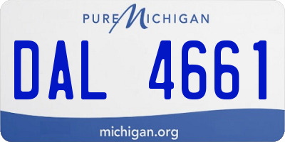 MI license plate DAL4661