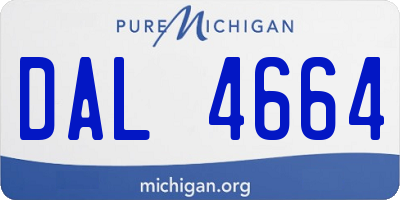 MI license plate DAL4664