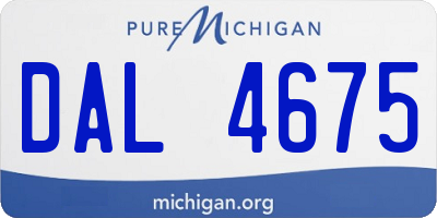 MI license plate DAL4675