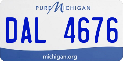 MI license plate DAL4676