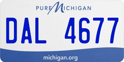 MI license plate DAL4677