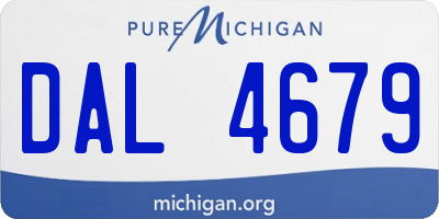 MI license plate DAL4679