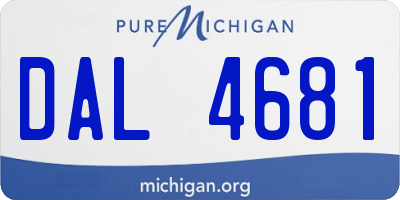 MI license plate DAL4681