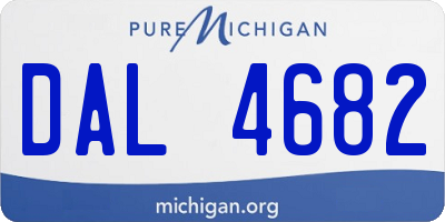 MI license plate DAL4682