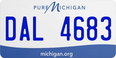 MI license plate DAL4683