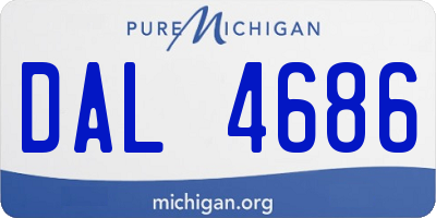 MI license plate DAL4686