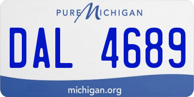 MI license plate DAL4689