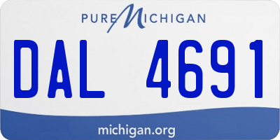 MI license plate DAL4691
