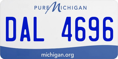 MI license plate DAL4696