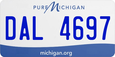 MI license plate DAL4697
