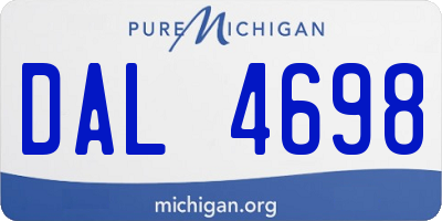 MI license plate DAL4698