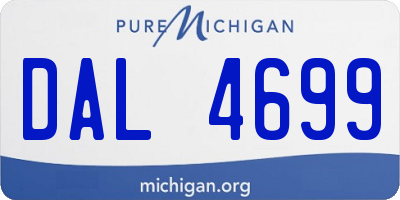 MI license plate DAL4699