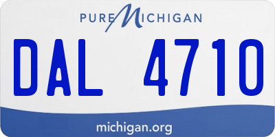 MI license plate DAL4710