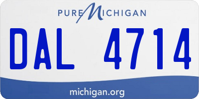 MI license plate DAL4714