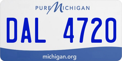 MI license plate DAL4720