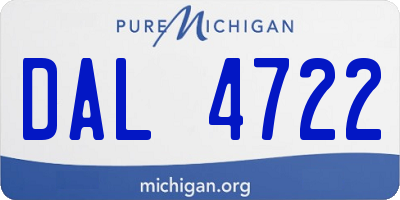 MI license plate DAL4722