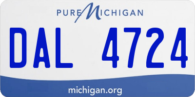 MI license plate DAL4724