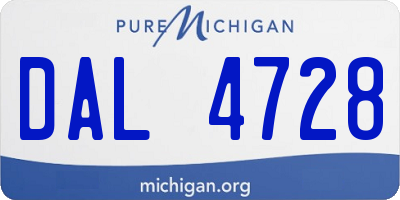 MI license plate DAL4728