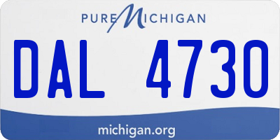 MI license plate DAL4730