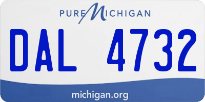 MI license plate DAL4732