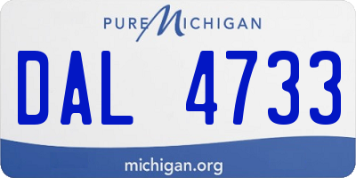 MI license plate DAL4733