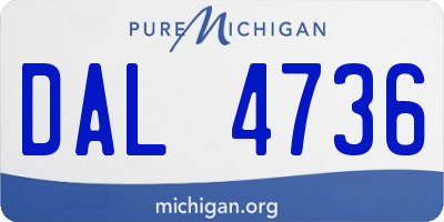 MI license plate DAL4736