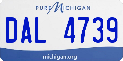 MI license plate DAL4739