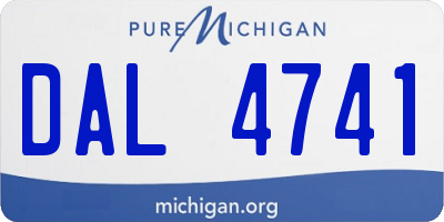 MI license plate DAL4741