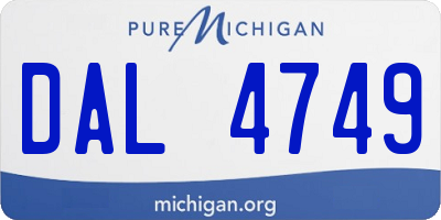 MI license plate DAL4749