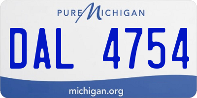 MI license plate DAL4754