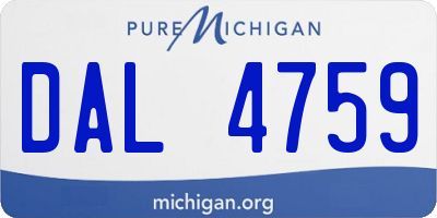 MI license plate DAL4759