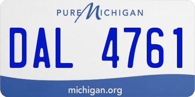 MI license plate DAL4761