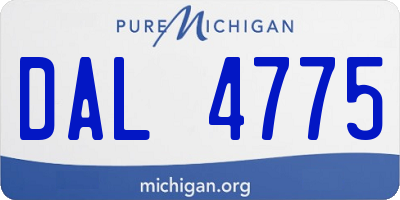 MI license plate DAL4775