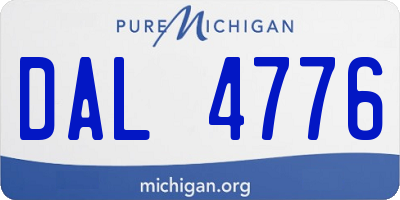 MI license plate DAL4776