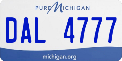 MI license plate DAL4777