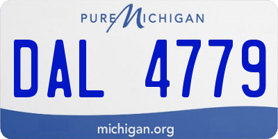 MI license plate DAL4779